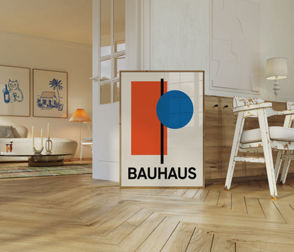 Bauhaus Geometric Composition Poster