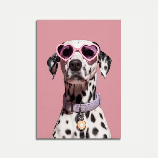 Cool Dalmatian Sunglasses Style Poster