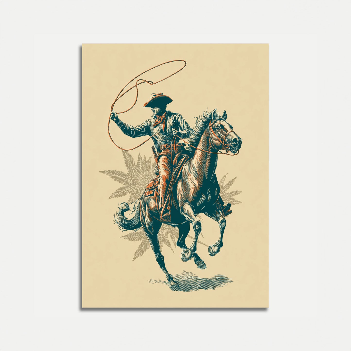 Wilder Westen Lasso Cowboy Poster
