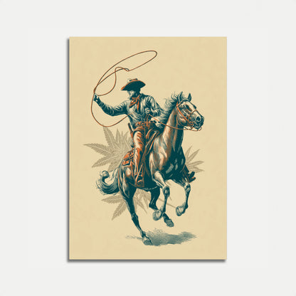 Wilder Westen Lasso Cowboy Poster