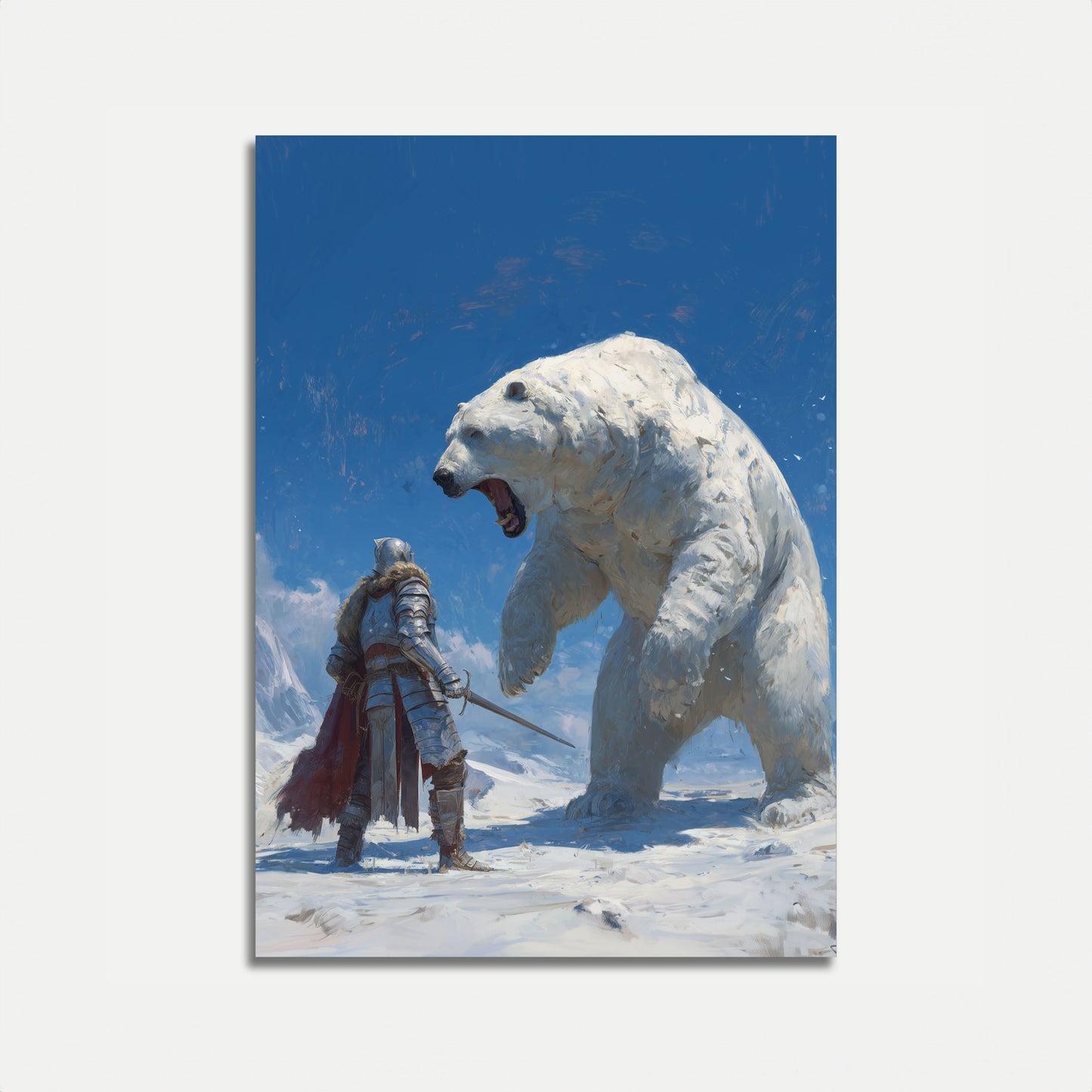 Póster del duelo de guerreros osos polares