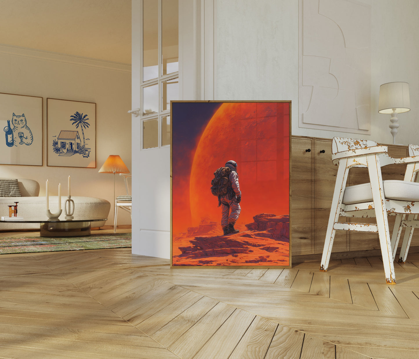 Martian Solitude Space Explorer Poster