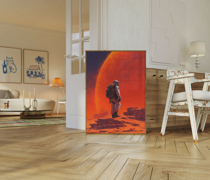 Martian Solitude Space Explorer Poster