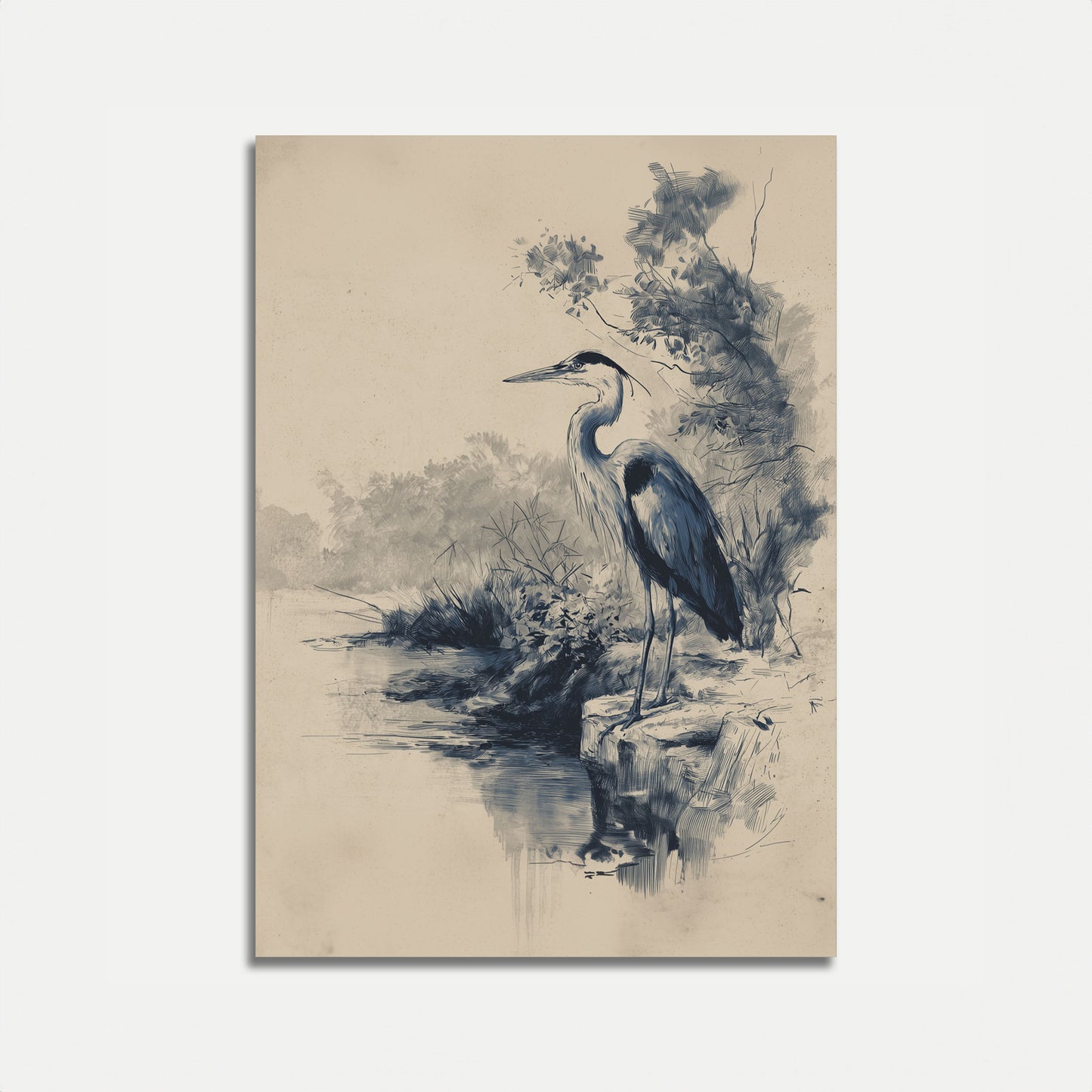 Poster del Lago dell'Airone Blu