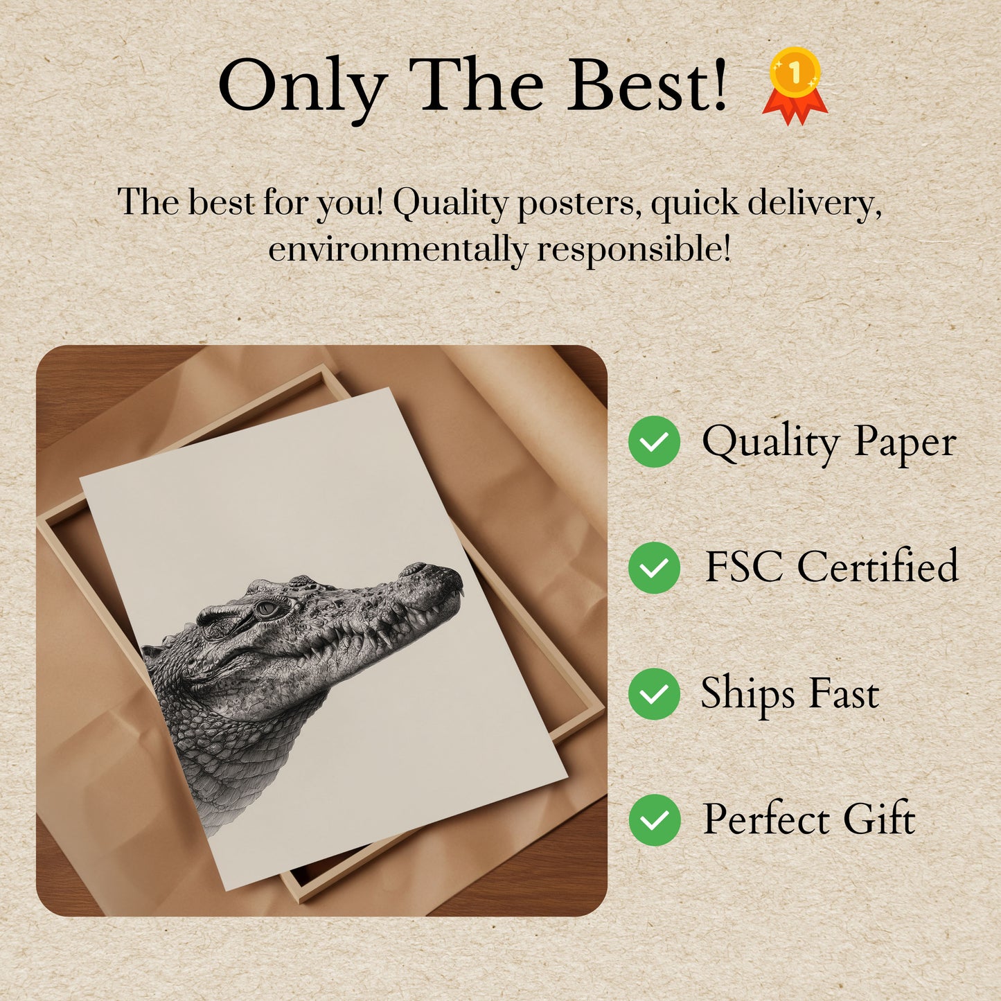 Ancient Predator Black and White Poster