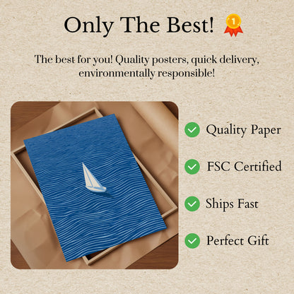 Poster Vela in Acque Blu