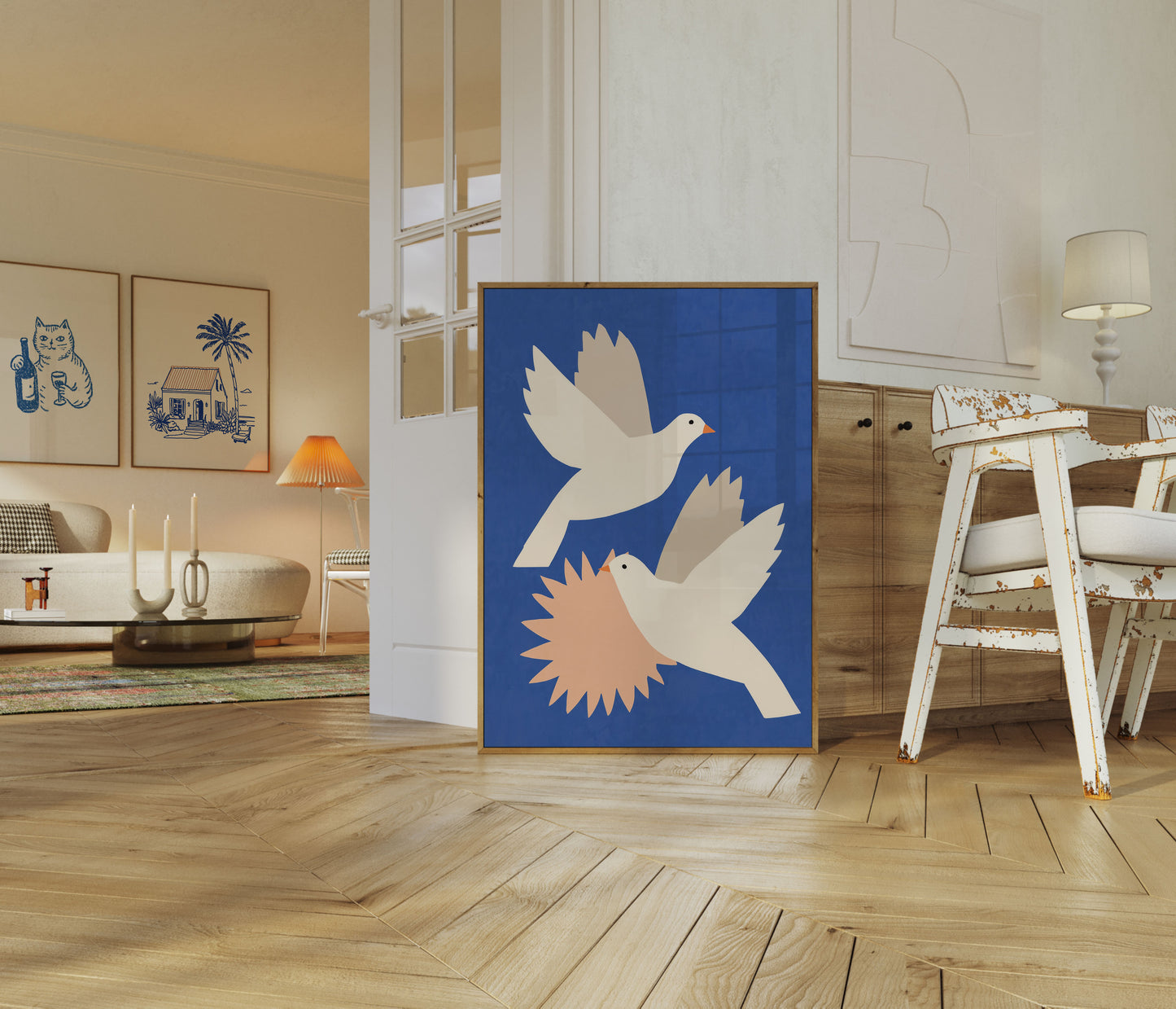 Peace Doves in Flight Poster