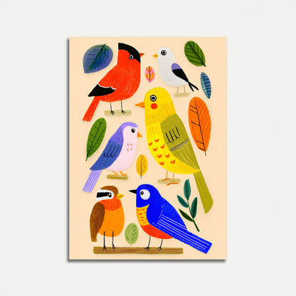 Colorful Birds in Nature Poster