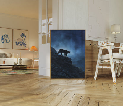 Panther på Fjelltopp Plakat