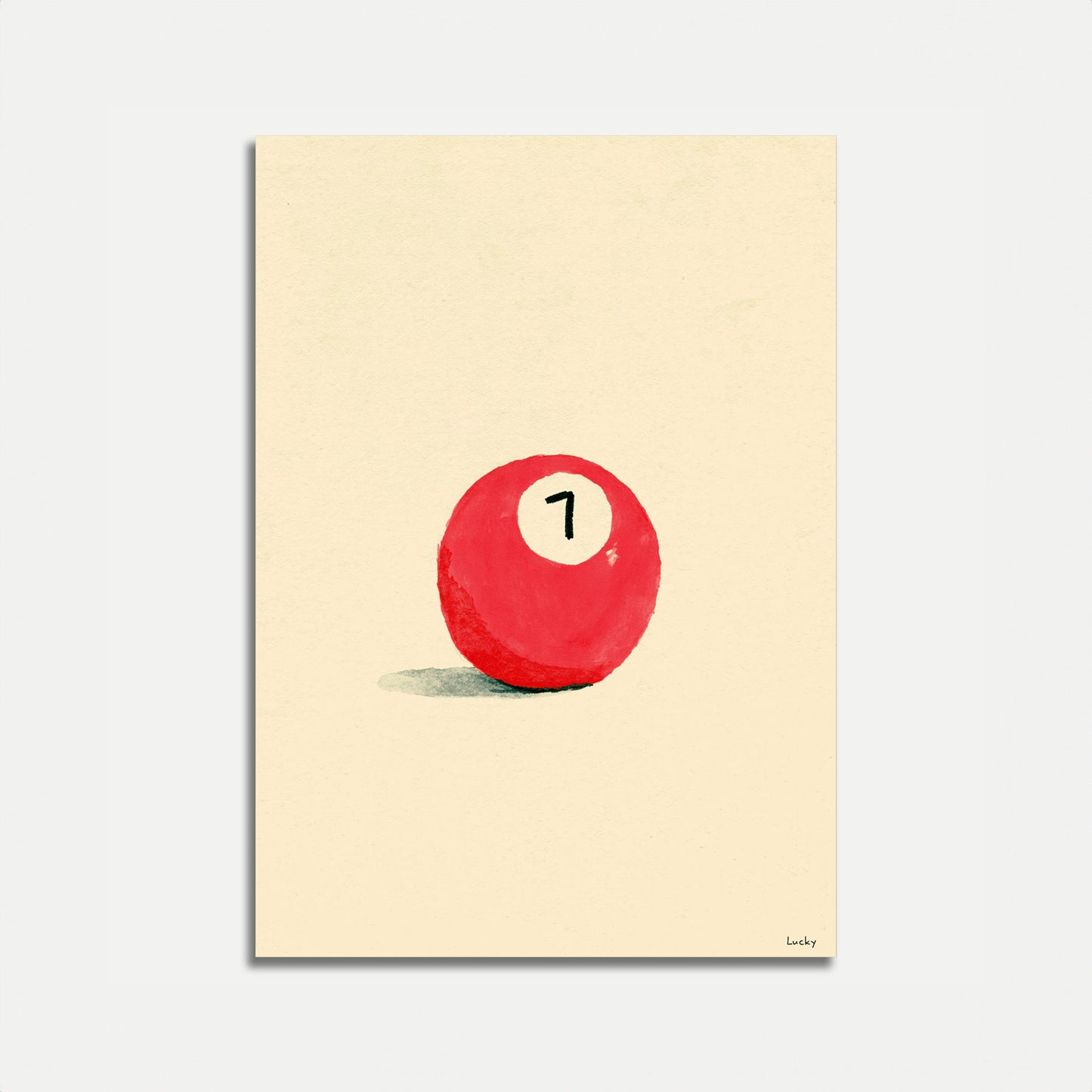 Lucky Number Seven Ball Poster