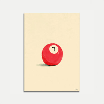 Lucky Number Seven Ball Poster