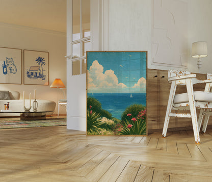 Poster Vista Mare Giardino Costiero