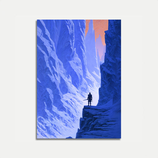 Warrior in the Frozen Canyon Poster