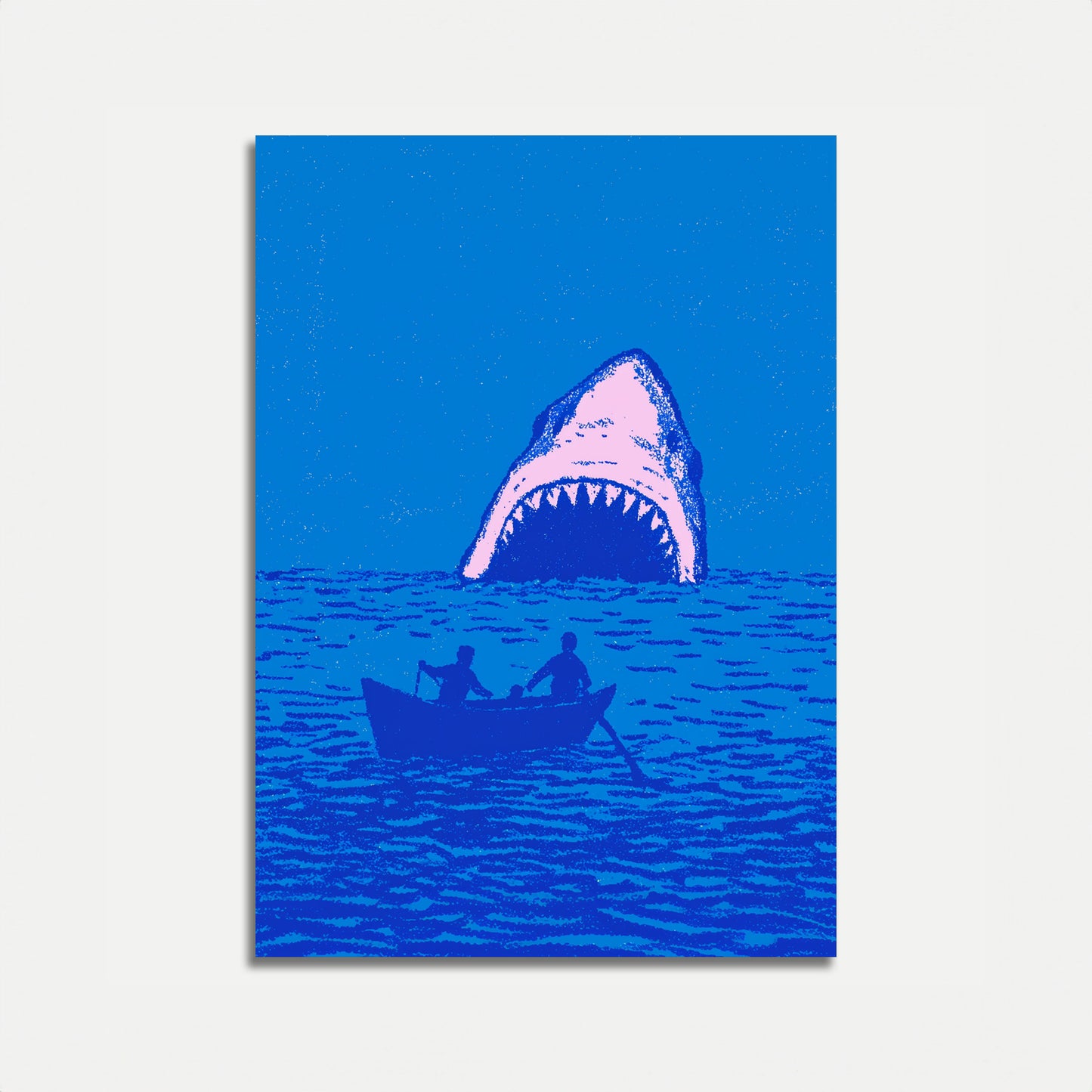 Shark Attack Nautical Danger Poster