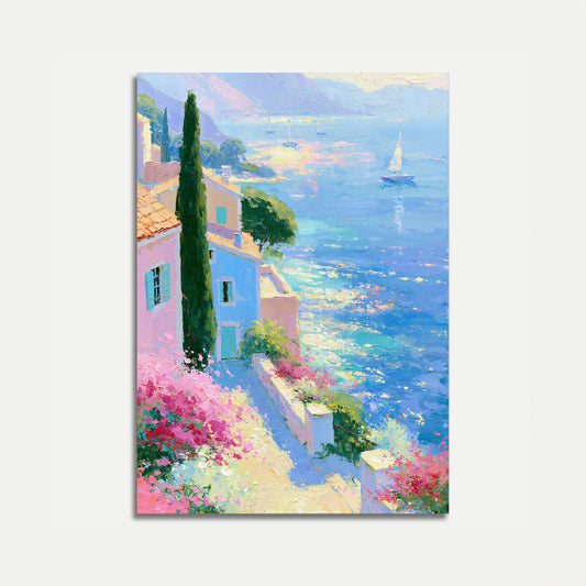 Griekse Kust Villa Poster