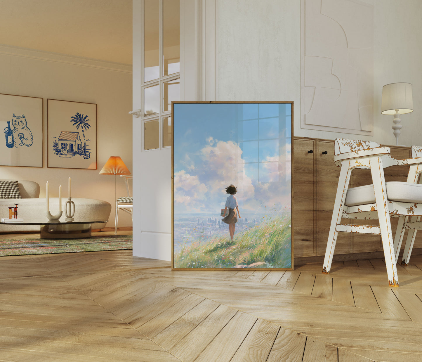 Póster Horizonte de la ciudad de ensueño