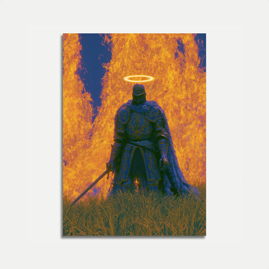Divine Knight in Flames Poster