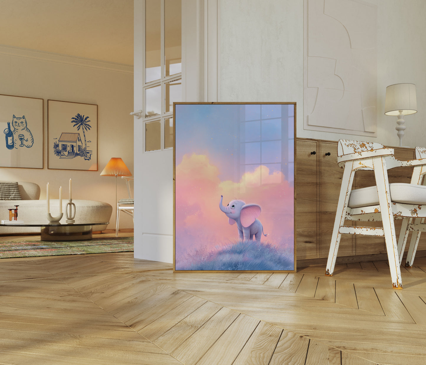 Dreamy Baby Elephant Poster