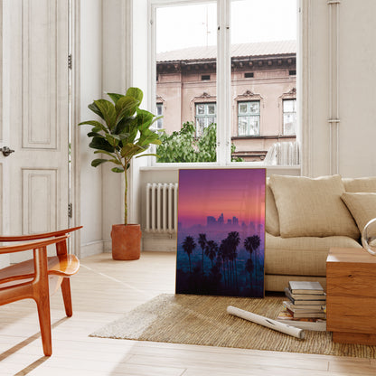 Los Angeles Sunset Skyline Poster