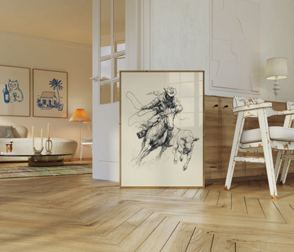 Wilder Westen Rodeo Cowboy Plakat