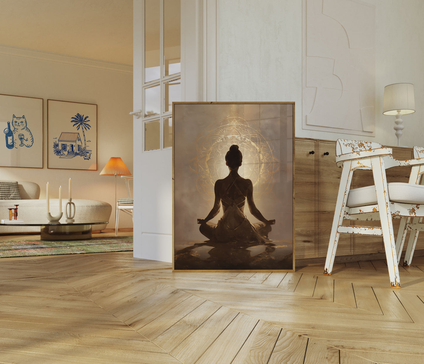 Affiche de méditation spirituelle sur le lotus