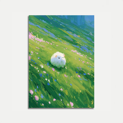 Guinea Pig i Vildblomstereng Plakat