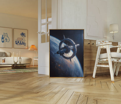 Orbitaal Ruimtestation Grensgebied Poster