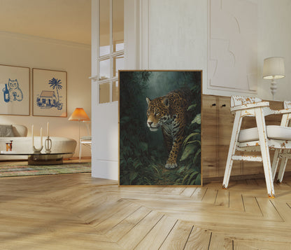 Jaguar in the Rainforest Poster