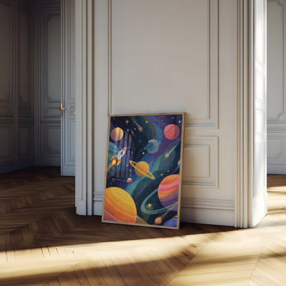 Kosmiczna Podróż Plakat Kosmiczny