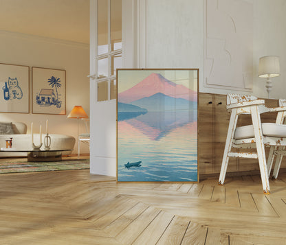Mount Fuji Sunrise Lake Poster