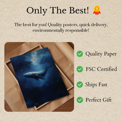 Majestic Whale in Ocean Depths Poster