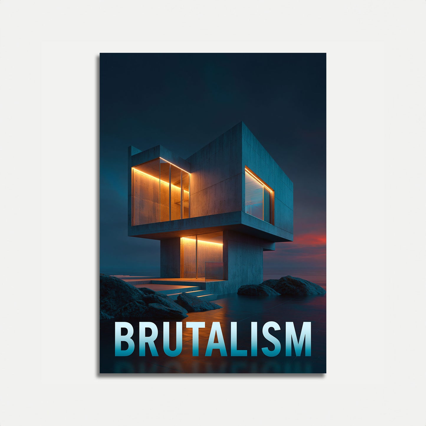 Moderne Brutalistisk Arkitektur Plakat