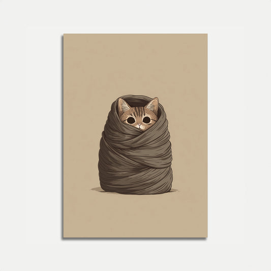 Cozy Cat Blanket Burrito Poster