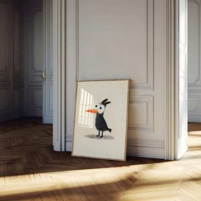 Quirky Cartoon Bird Poster