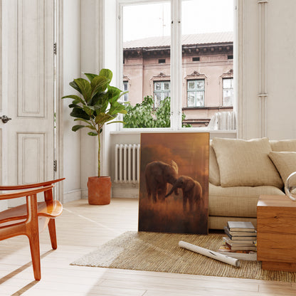 Tender Elephant Moment Poster