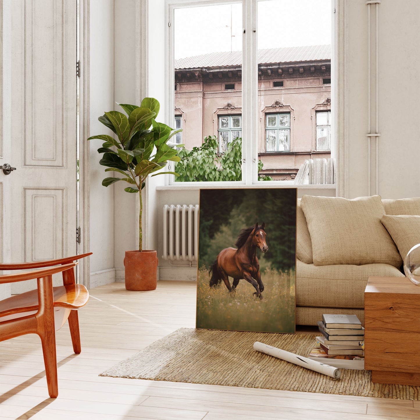 Majestic Bay Horse Poster