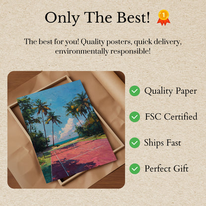 Tropical Tennis Paradise Poster