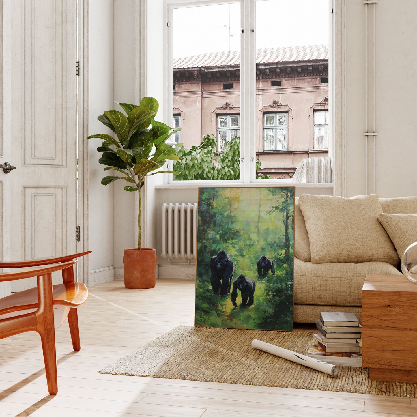 Gorillas i Tåget Skov Plakat
