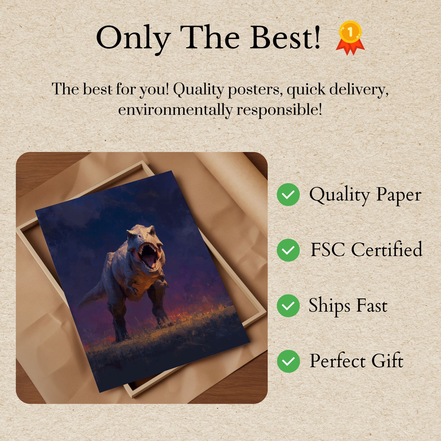 Jurassic Roar T-Rex Poster