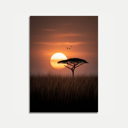 African Acacia Sunset Poster