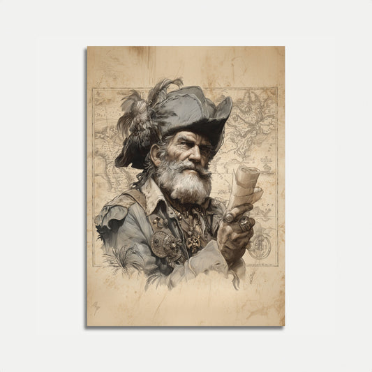 Vintage Pirate Captain Poster