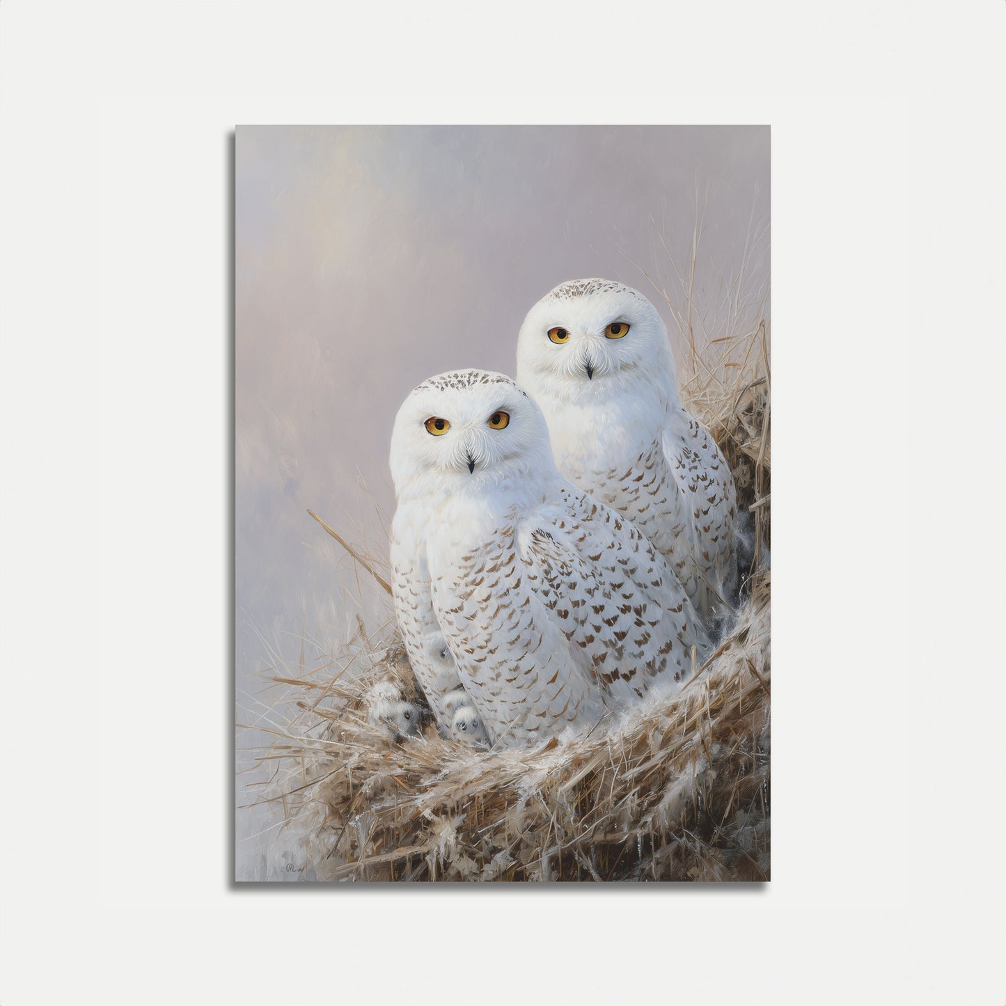 Snöuggleparet Vinteraffisch