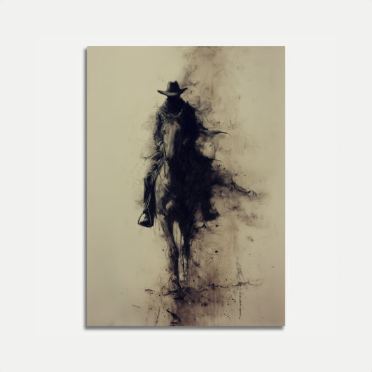 Einsamer Cowboy Rauch Reiter Poster