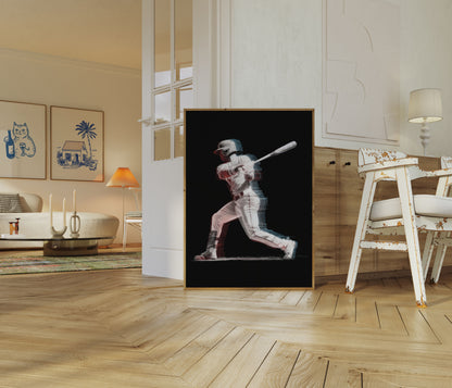 Dynamic Baseball Swing Poster