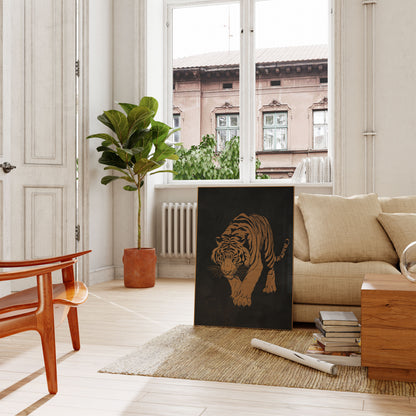 Fierce Golden Tiger Poster