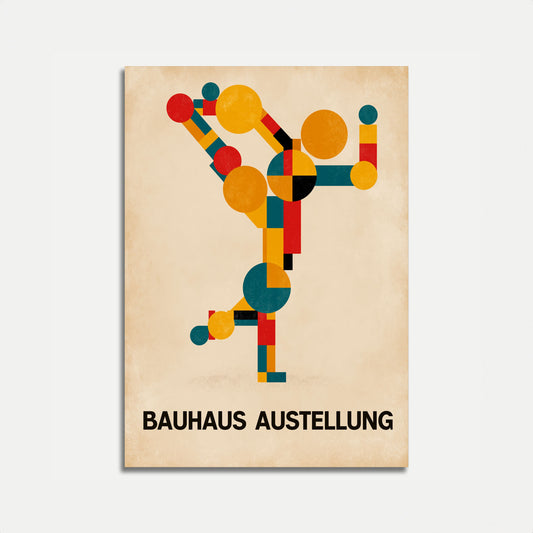 Bauhaus Abstract Figure Poster