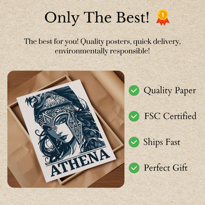 Athena Greek Goddess Poster