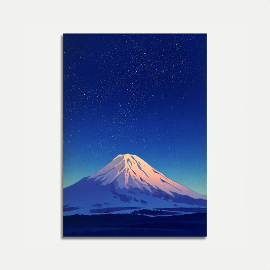 Mount Fuji Starry Night Poster