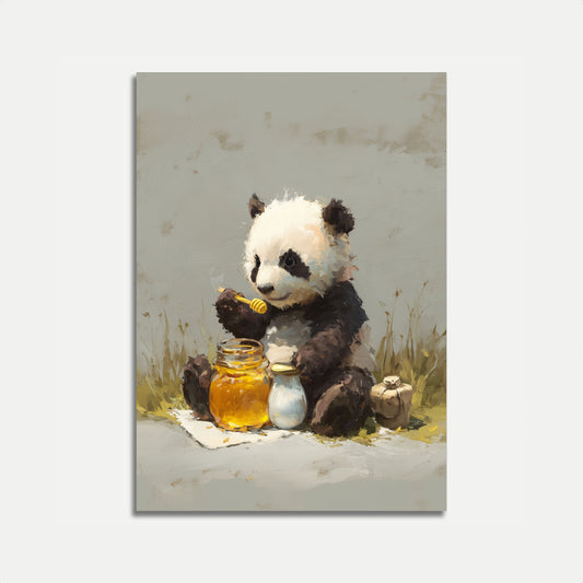 Sweet Honey Panda Art Poster