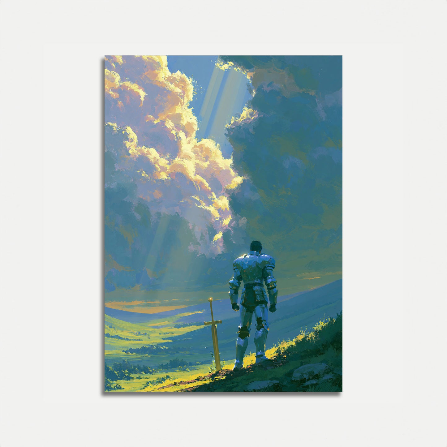 Armored Knight's Divine Quest Poster